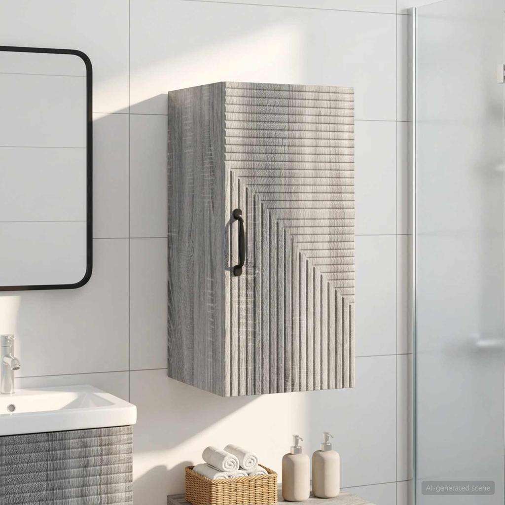 Bathroom Wall Cabinet HAARLEM Sonoma Grey 30 x 31 x 59 cm