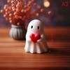 Middle Finger Cute Ghost Statue Ghosts Small Scary Ghost Figurines Halloween Home Decorations Coffee Table Centerpieces Shelf