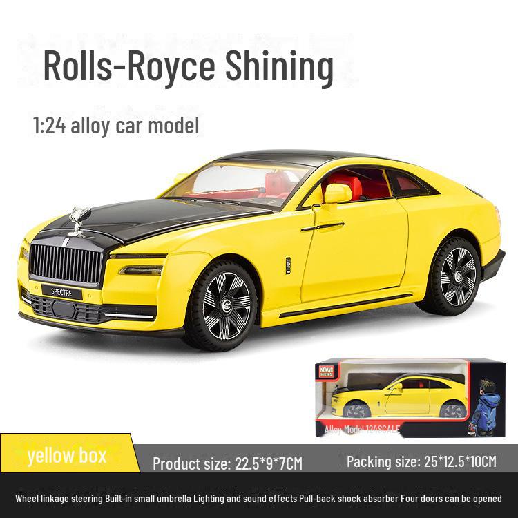 Xinao 1/24 Rolls-Royce Alloy Toy Car with Pull-Back Action, Light, and Sound Simulation.