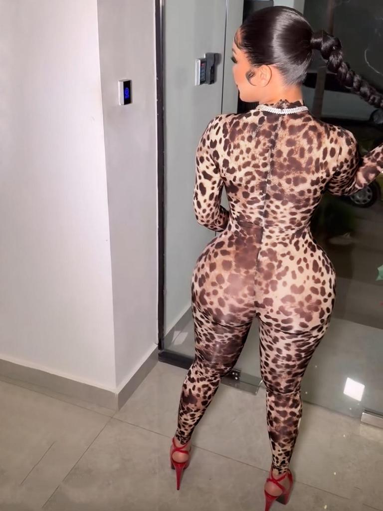 Leopard Print Zipper Jumpsuit - Trendy Euro-American Fashion for Women
