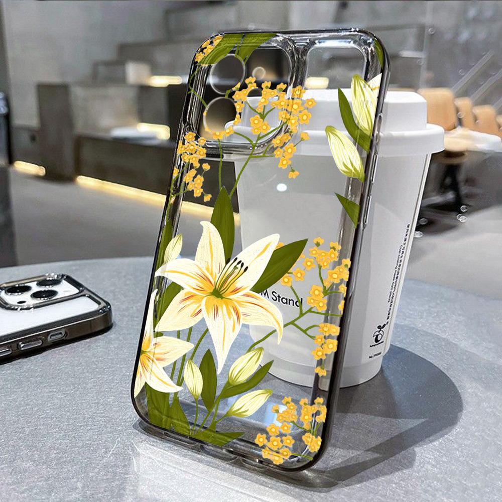 Чехол для телефона Daisy Flower для iPhone 13, чехол для iPhone 14, 11, 15, Pro Max, 12, XR, X, XS Max, 7, 8 Plus, SE, противоударный, мягкий, прозрачный чехол