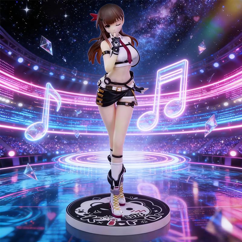 1pc Vibrant Virtual Idol Kira Figure - Hyperdimensional Academy - Desktop Decor, Perfect for Birthdays and Holidays.