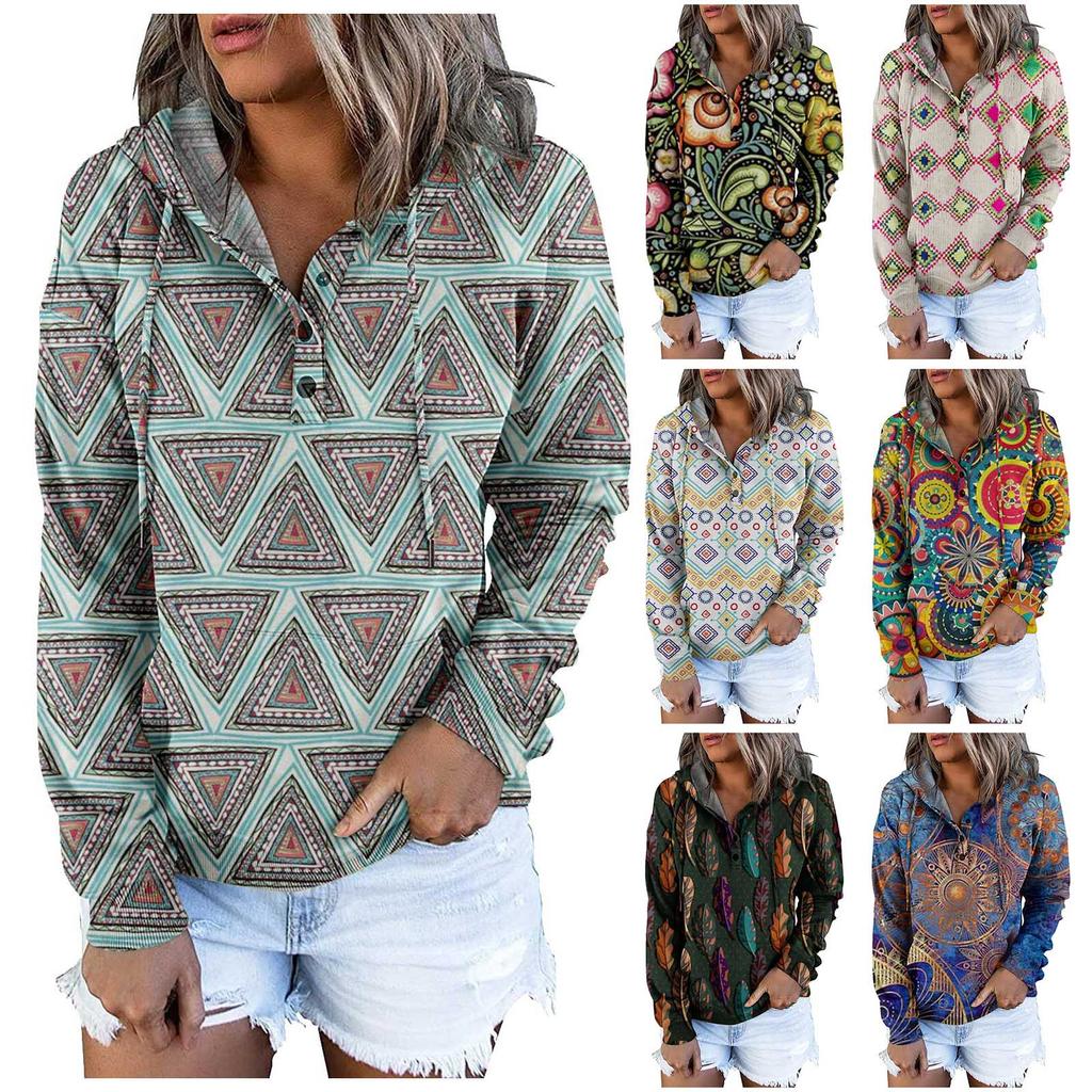 Рубашки с длинным рукавом для женщин, легкие свободные повседневные пуловеры с капюшоном и принтом, веревочные топы с круглым вырезом