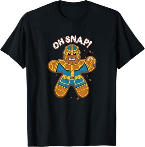 Disney Christmas Thanos Gingerbread Oh Snap T-Shirt Unisex3