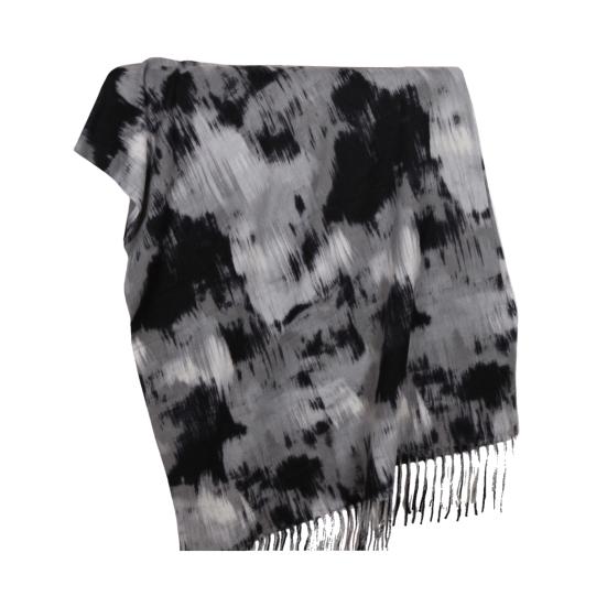 Women Scarf Graffiti Color Block Printed Scarf Autumn Winter Soft Shawl Scarf Outdoor Activities Versatile Accessory