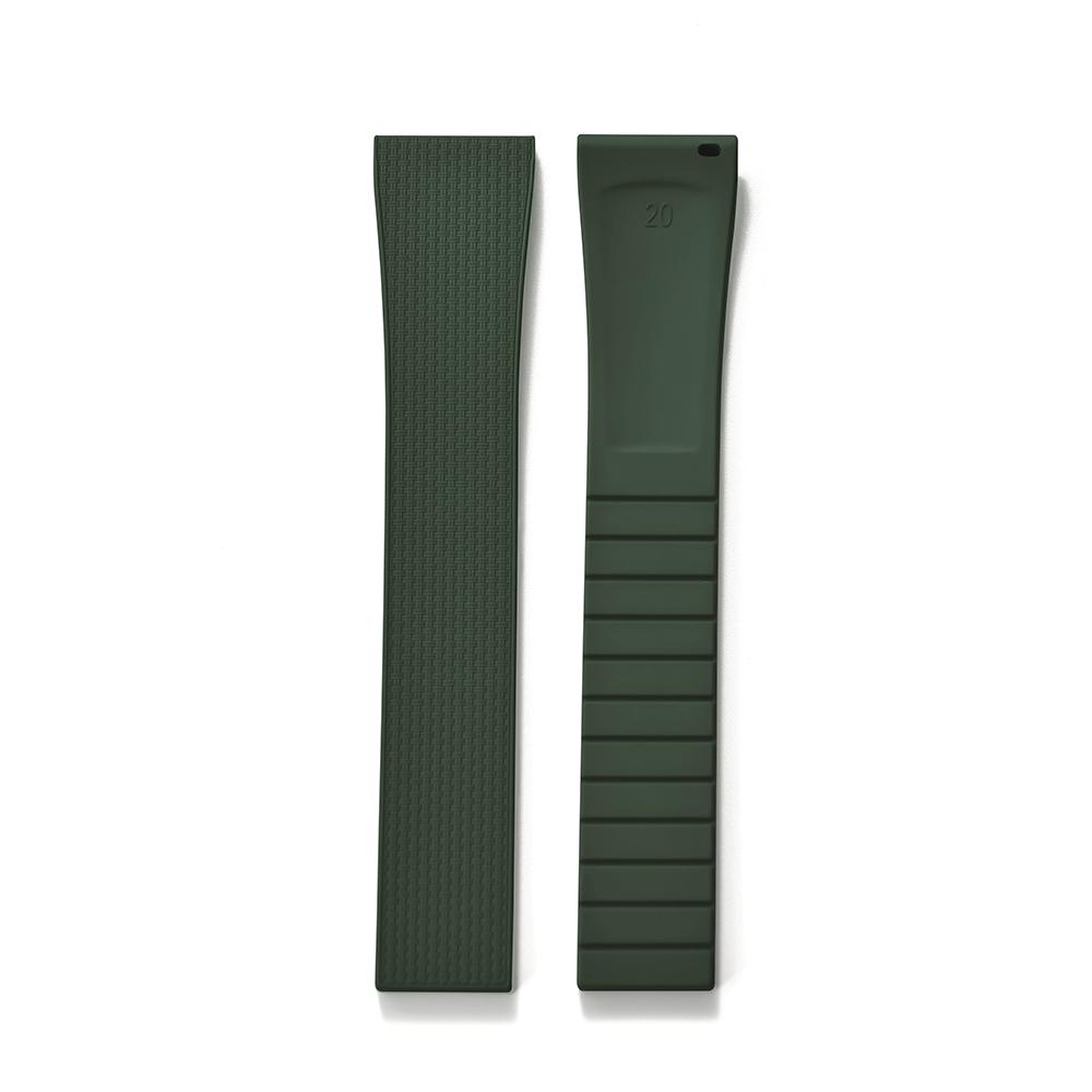 20 мм каучуковые ремешки Delugs CTS Fkm для часов с застежкой-бабочкой 4 цветов Уникальная текстура Быстросъемный ремешок для часов для брендовых часов