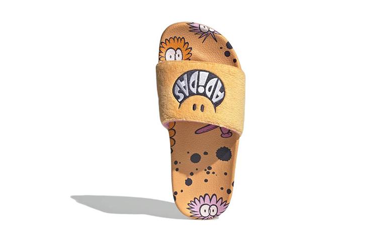 Детские шлепанцы Adidas Originals Adilette, удобные, износостойкие, оранжево-желтые GY3303