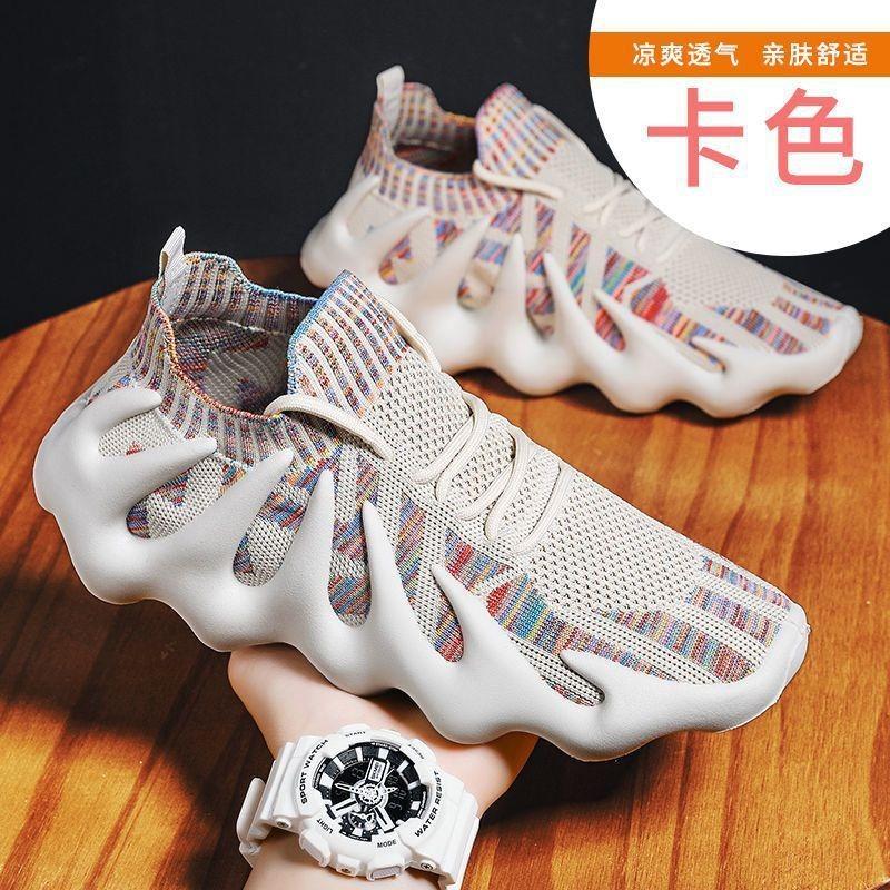 Женские дышащие сетчатые кроссовки Flyknit в корейском стиле, повседневные, спортивные, для бега