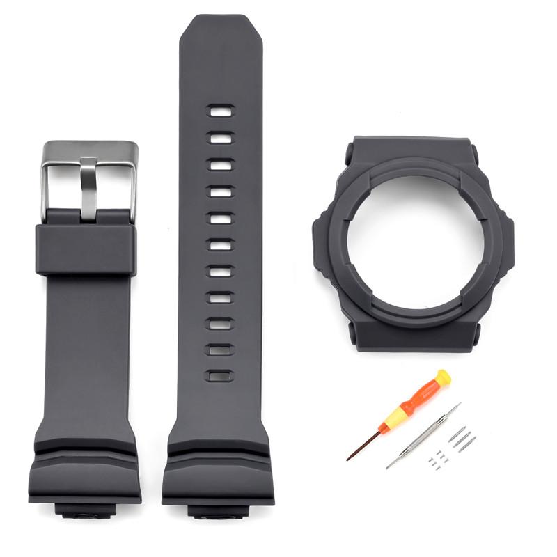 Для CASIO G-SHOCK GA-110/150/200/201/300/310 Ремешок для часов Смола Безель Рамка Защита Бампер Чехол Коробка Ремешок Корпус Браслет