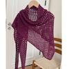 Solid Color Triangle Scarf Shawl Breathable Women Shawl Wrap Fashion Knitted Scarf