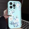 Для iPhone 16 Pro 15 Pro Max 14 13 12 11 XS XR 8 7 чехол с цветочным узором матовый TPU противоударный мягкий силиконовый чехол для телефона
