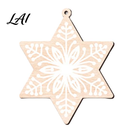 Lightweight Wood Hanging Ornaments Wooden Christmas Snowflake Ornaments Rustic Xmas Tree Decorations Boho Winter Wonderland Crafts for Tree Holiday