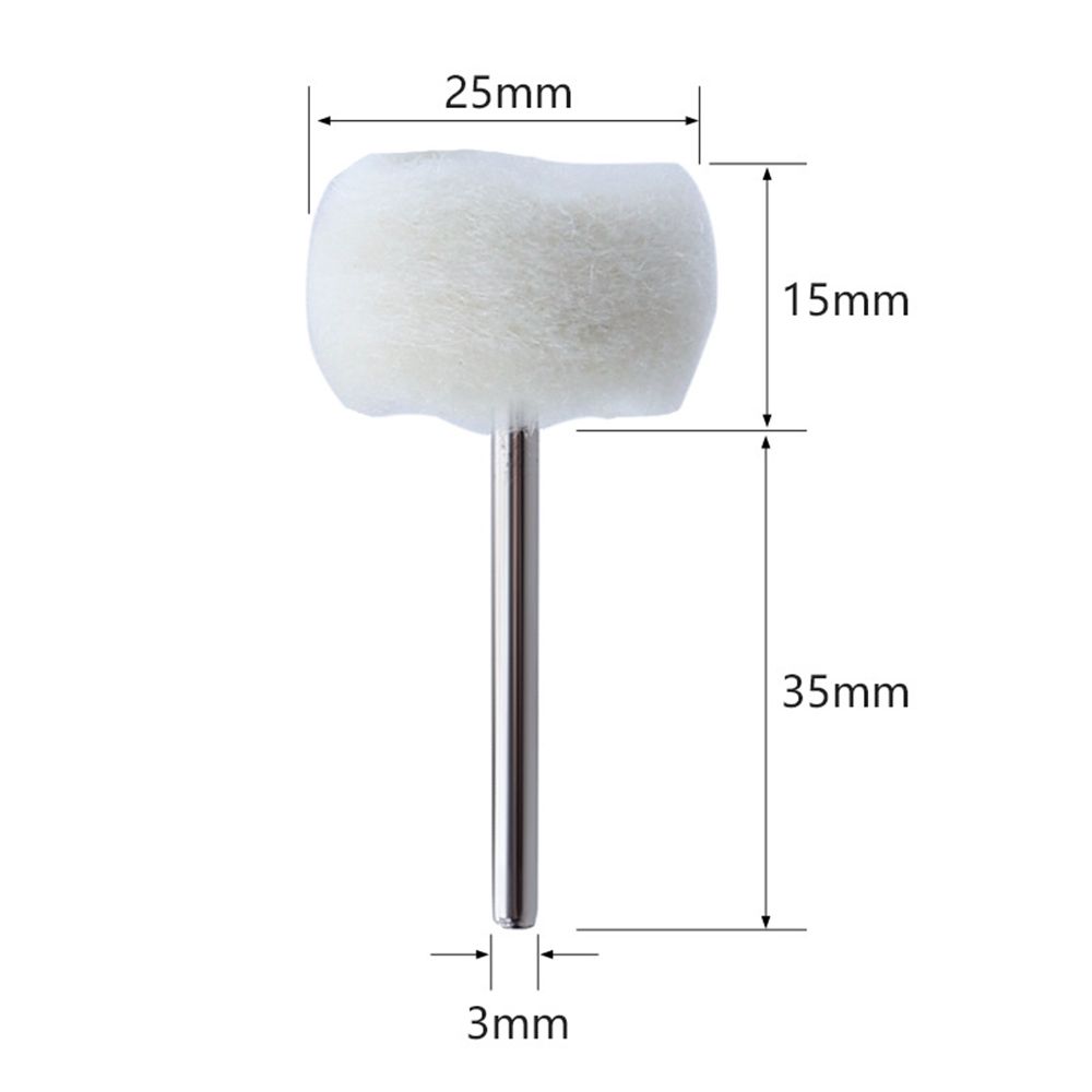 Thread Wool Felt Brush Buffer Polishing Felt Grinding Sanding Head Abrasive Buffing Wheel 3mm Shank