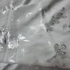 This white heavy-weight peacock and peony jacquard fabric can be used for wedding dresses formal gowns designer clothing fabrics