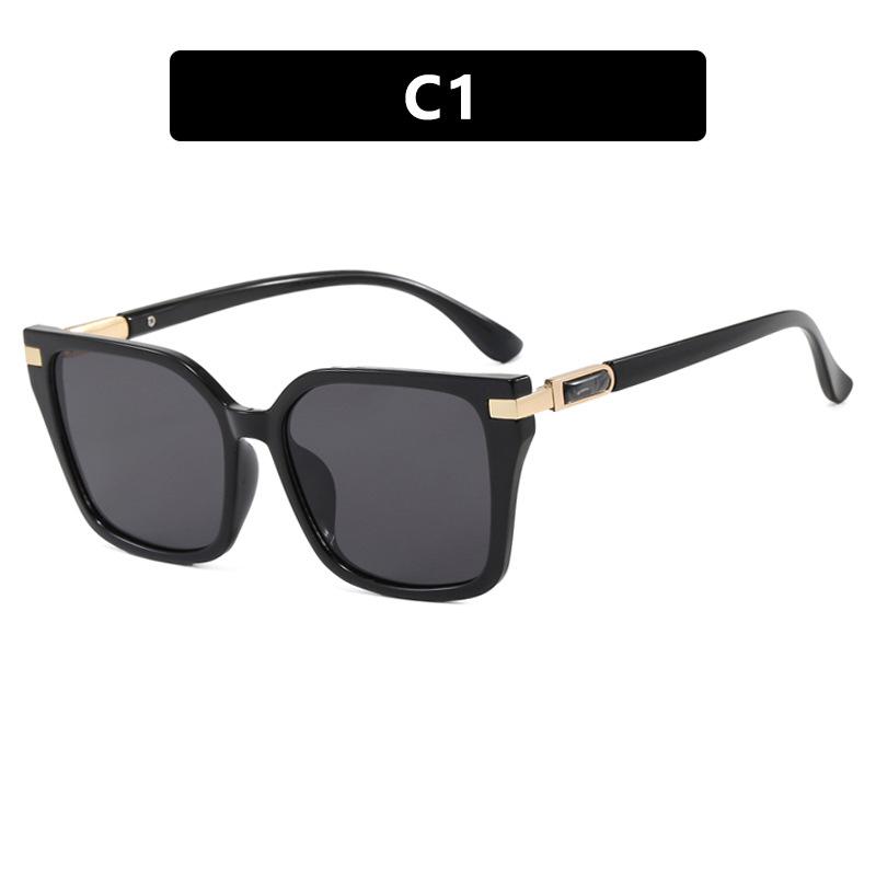 Square simple sunglasses color matching new retro European and American street shooting high-end sunglasses sunglasses personality