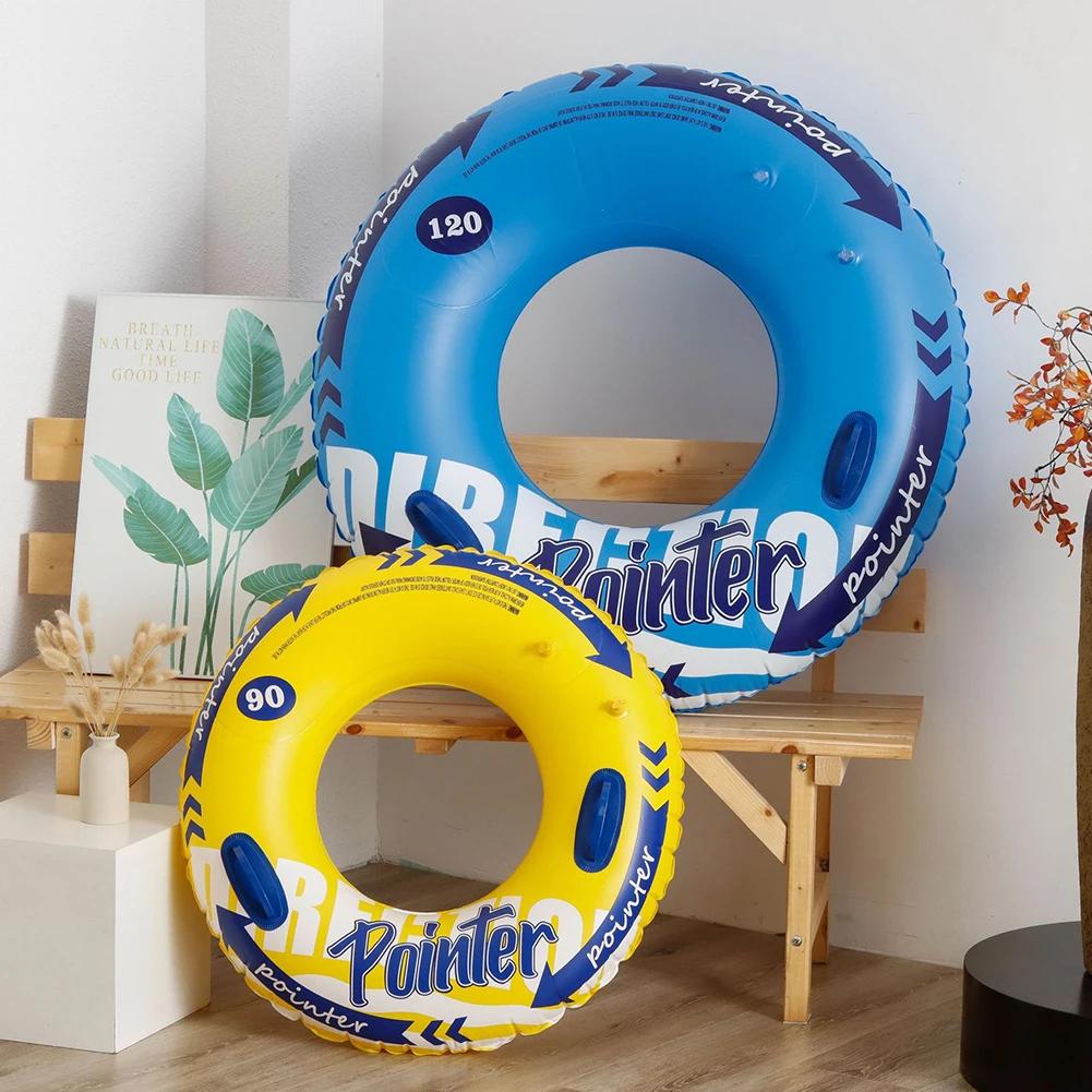 Pool Coated for Children AdultsThickened Swim Ring Float with Handle Swimming Circle Tube Water Play Equipment Pool accessories