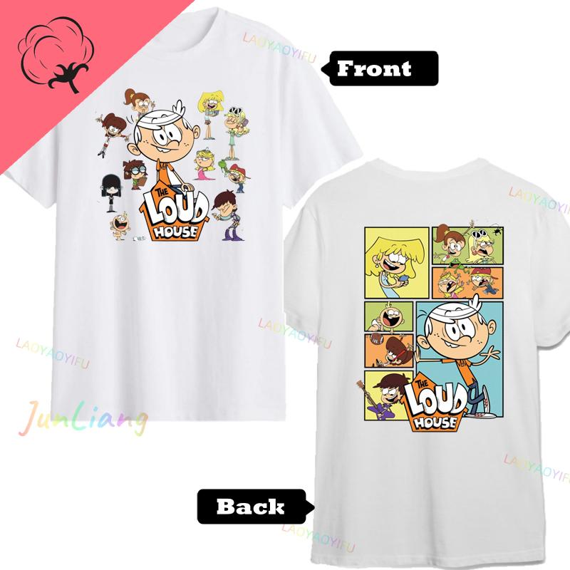 New Mens TShirt The House Loud Awesome Tees Short Sleeve Round Collar TShirt Cotton Birthday Present Clothes Cartoon Graphic