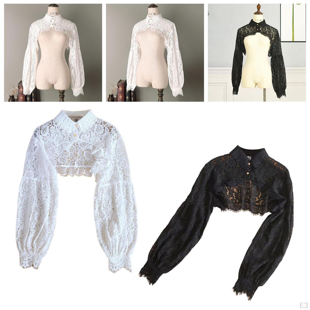 Съемный воротник Цветочный многослойный кружевной набор манжет для запястий Манжеты для рукавов для женских и девичьих костюмов