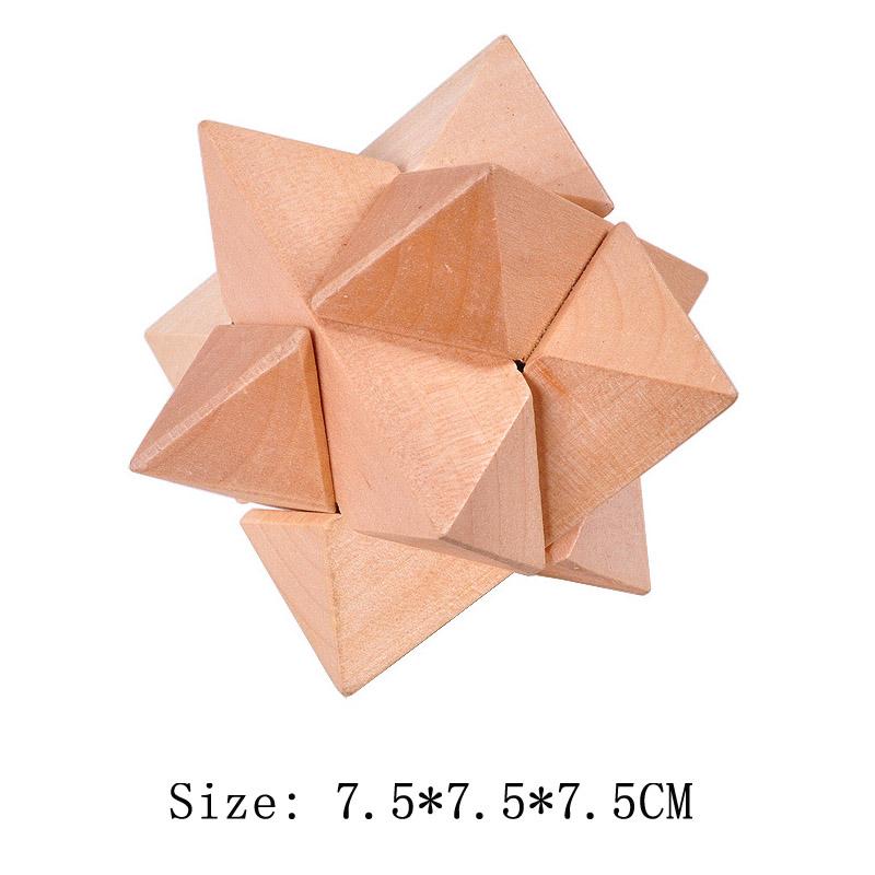 Деревянный замок Kong Ming Lu Ban Lock IQ головоломка Inteligencia Rompecabezas 3D De Madera Монтессори развивающие игрушки