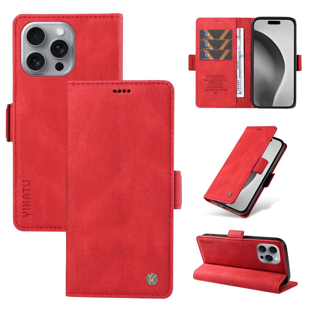 Чехол-кошелек из нубуковой искусственной кожи с отделениями для карт и боковой пряжкой для iPhone XS,XR,XS Max,SE,iPhone 7,8,7Plus,11,11Pro,11Pro,12,13,14,15,16...