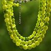 Natural Stone Peridot 6mm 8mm 10mm Round Beads Necklace Bohemian Women Fashion Fresh Summer Vacation Handmade Zircon