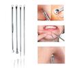 4pcs/set Pimples Removal Skin Cleaner Antibacterial Acne Needle Tweezer Face Care Comedone Acne