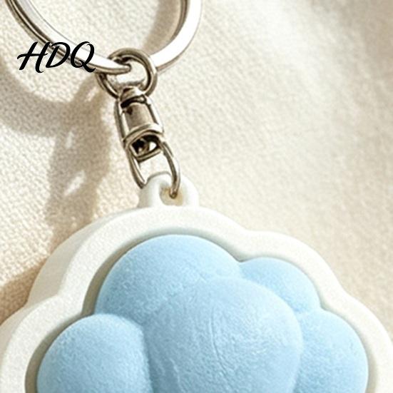 Брелок Cloud Clicker 3D-печатная игрушка-антистресс с кольцом для ключей, гаджет для снятия стресса пальцами, брелок-шарм для сумочки, школьной сумки, рюкзака, кошелька