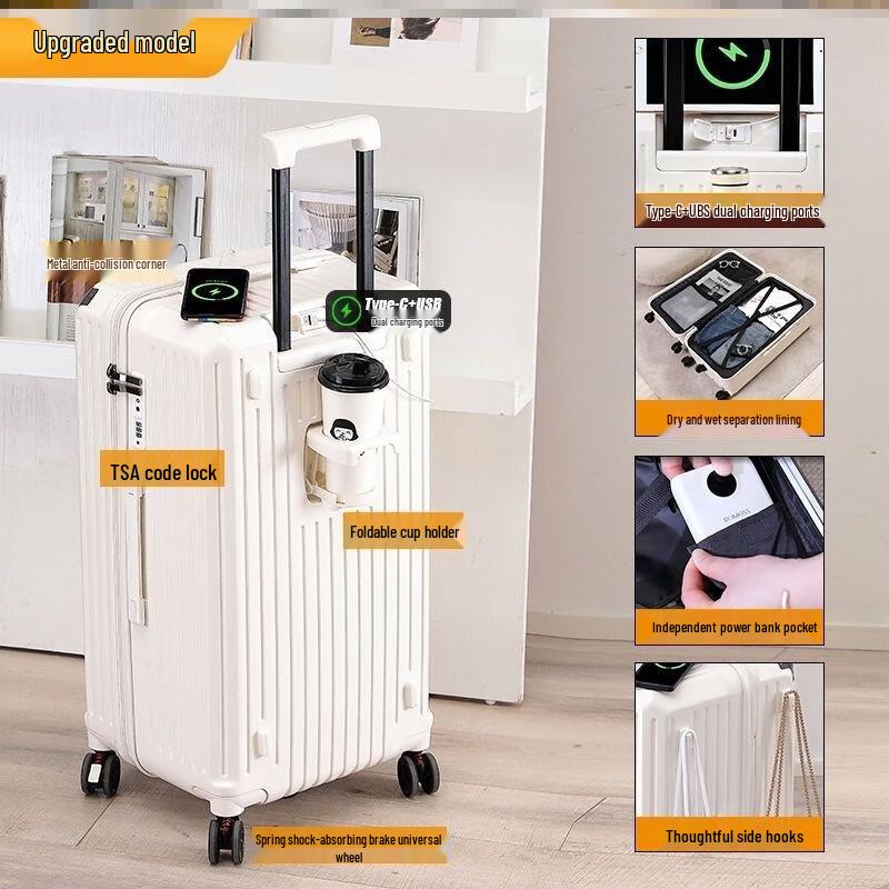 Xiao Yan Extra Large Capacity Silent Wheel Trolley Luggage