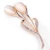 Brooch High-End Sense Niche High-End Women'S Silk Scarf Buckle Alloy Corsage Small Fragrant Wind Pearl Rhinestone High-End