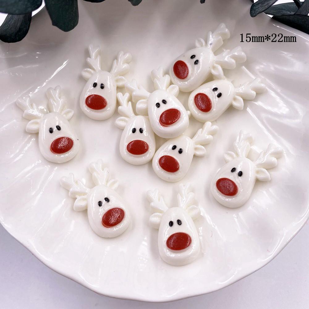Красочные рождественские комбинированные фигурки из смолы с плоской спинкой, мультяшные фигурки, узор, сделай сам, скрапбук, художественный материал, орнамент