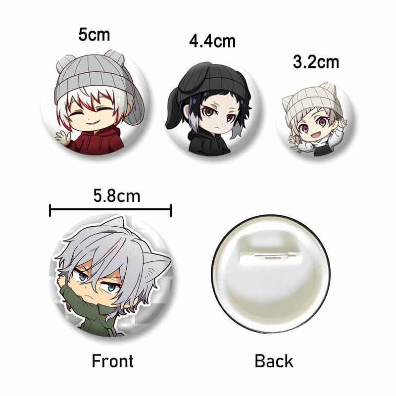 Hat Bag Decor Anime Badges Doppo Kunikida Soft Button Pin Kyoka Izumi Round Brooches Custom Jewelry Accessories Gifts for Friend