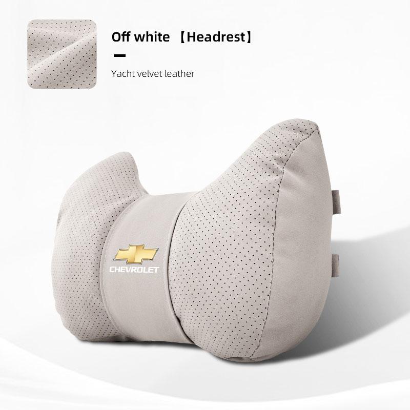 Suede Car Seat Headrest Waist Cushioning Soft Neck Pillow For Chevrolet Cruze Sonic Silverado Camaro Suburban Trailblazer Aveo