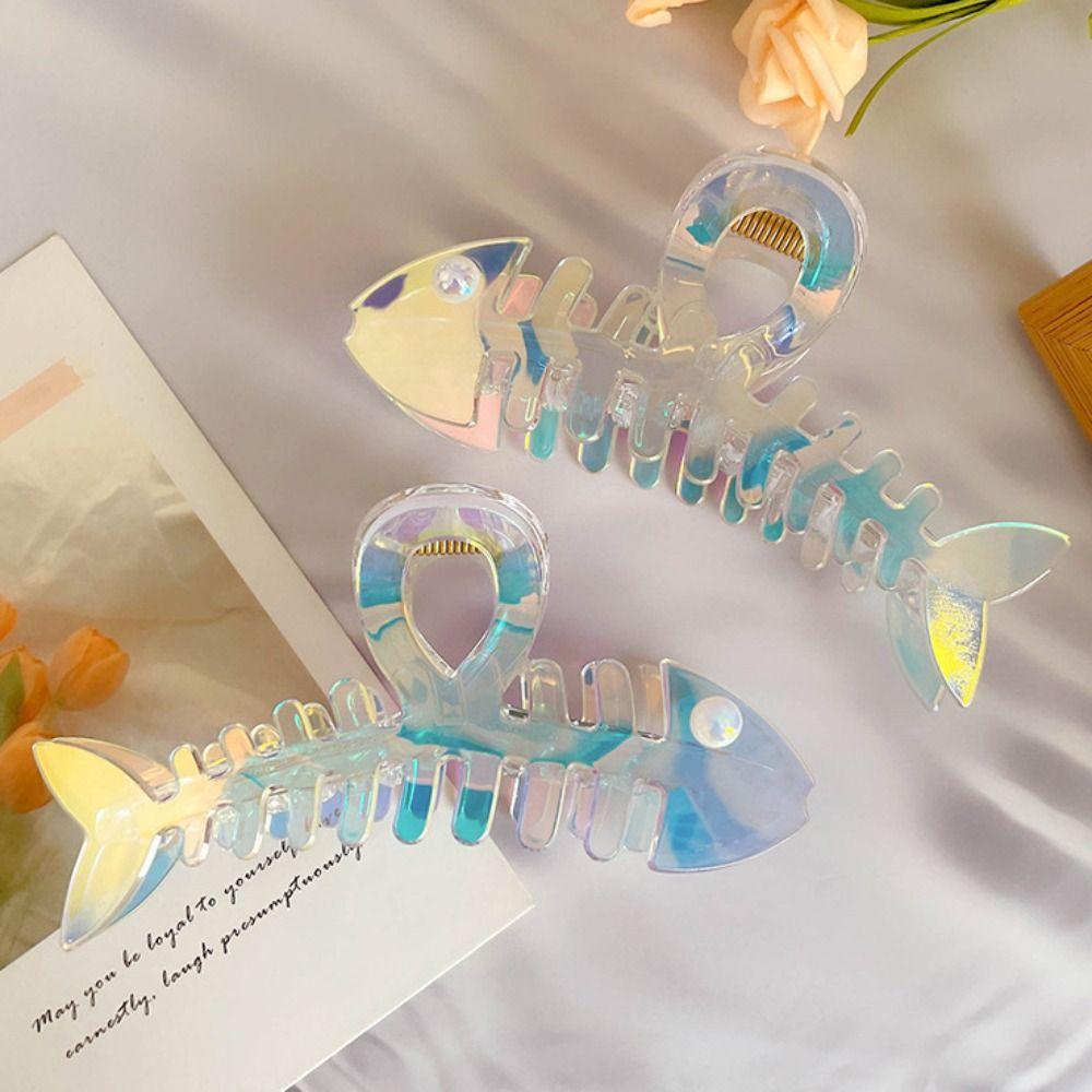 Y2k Geometry Hair Accessories Animal Korean Style Hair Claw Cute Fish Bone Hair Claw  Gift