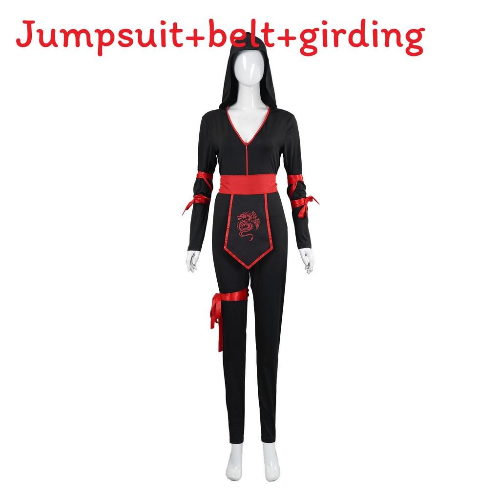 Adult Halloween Female Ninja Role Playing Black Uniform Stage Dress Performance