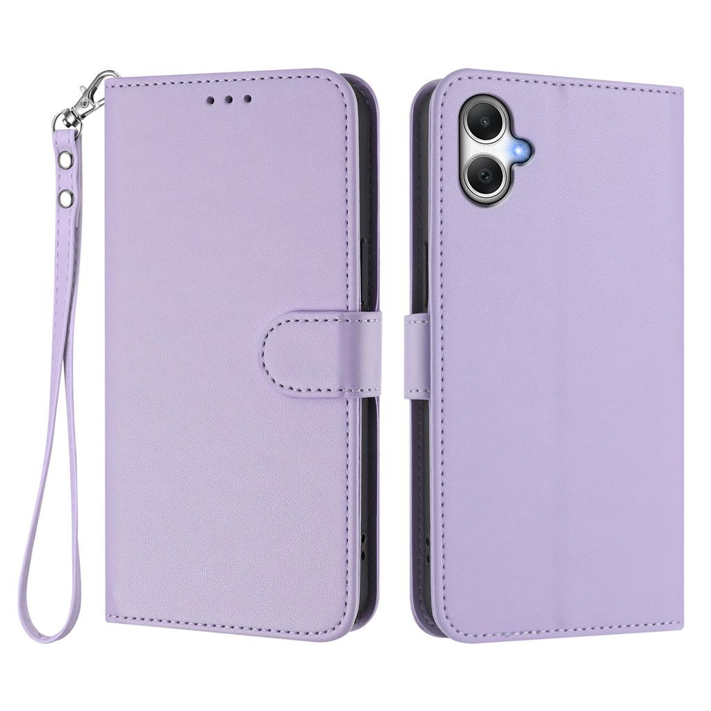 Кожаный чехол-кошелек с подставкой и ремешком на запястье для Samsung Galaxy A06 4G/Galaxy A06 5G