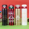 1pc Christmas Vacuum Cup 500ml Thermal Water Bottle, Festival Smart Temperature Display Insulated Cup, Stainless Steel Water Cup