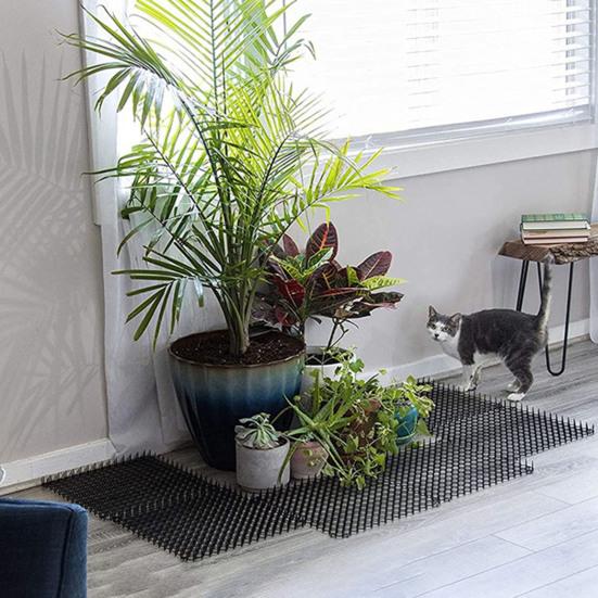 Коврик отпугивающий кошек с шипами Коврик против кошек Подходит для домашних животных Отпугиватель кошек от скатов Садовый забор для животных