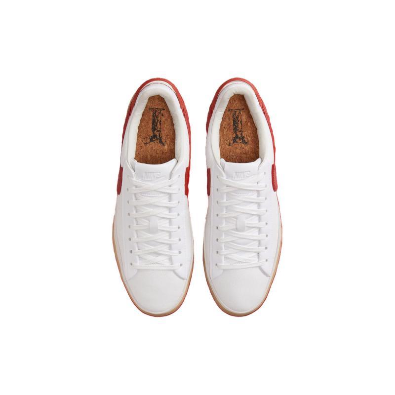 Nike Кроссовки Blazer Phantom Low Белый Дракон Красный Гам Подошва Обувь для Скейтборда FN5820-100