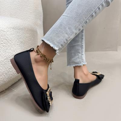 Новые женские балетки с бантом, квадратный носок, красные, черные, обувь на плоской подошве для дам, маленький размер, большой размер 35-43, летняя обувь слипоны