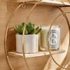 3-Tier Moon Floating Shelf Gold Metal 3-Tier Shelf Floating Wall Mounted Shelf  Living Room Display
