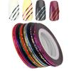 20Rolls Striping Tapes Colorful Line Nail Stickers DIY Nail Art Kit Manicaure Beauty Decorations for UV Gel Nail Polish