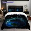 Alien Earth Unknown Threepiece Set 1 Duvet Cover 2 Pillowcase Without Core Soft And Comfortable Christmas Birthday Gift Bedding Set