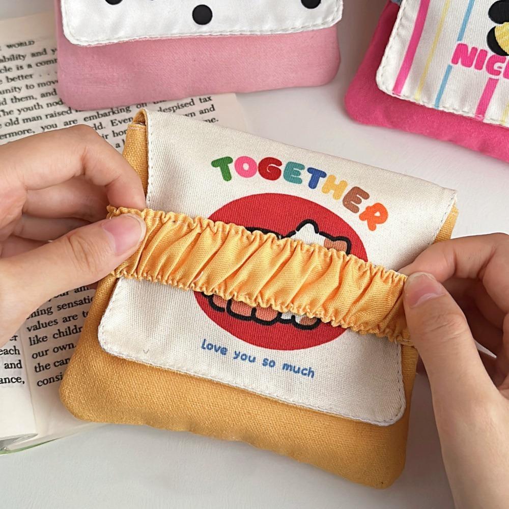 Большая вместительная мини-косметичка с изображением кота, кошелек для монет, симпатичная сумка для хранения гигиенических салфеток для женщин