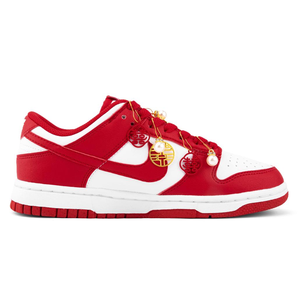 Nike Кроссовки Dunk Нескользящие Нескользящие Низкие Скейтбордические Обувь Унисекс Красный Белый DD1873-116(Команда943-)