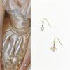 Handmade Asymmetric Freshwater Pearl Earrings In French Retro Chinese Style