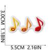 Iron-On Embroidery Patch, Music Note & Earphone Love Cloth Sticker, Decorative Applique For Clothes Schoolbag, Boys Diy Accessories