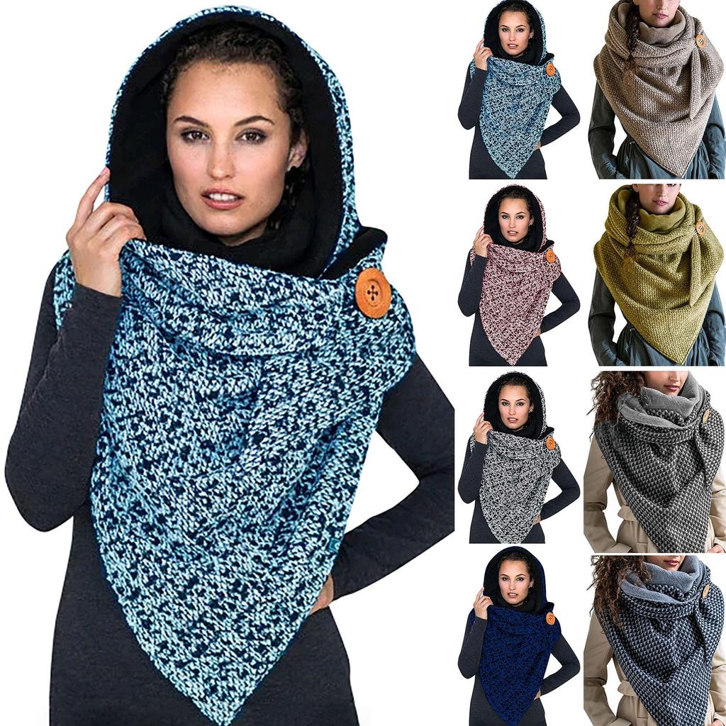 Women's And Winter Casual Fashion Thickened Warm Shawl Printed Scarf