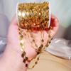 2M 1M 0.5M Copper Rhombus Chains Geometric Prismatic Bracelet Necklace Chains for Jewelry DIY Making Craft Component Accessories