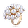 Fashion Finger Ring Opening Adjustable Simulation Pearl Ring Jewelry Gift