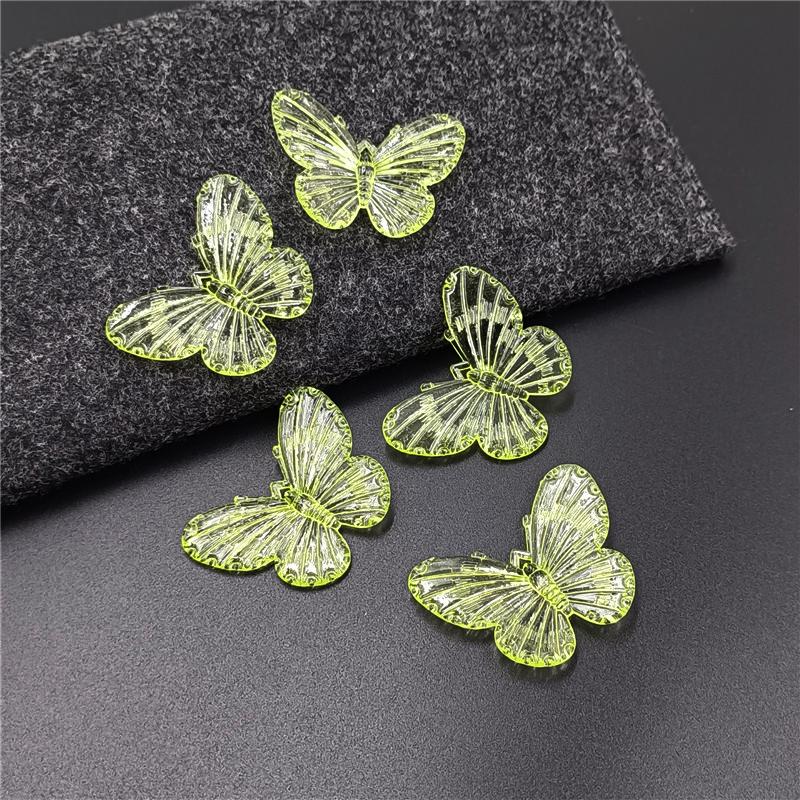 Высокое качество 10 шт. Ожерелья Ювелирные изделия Маркировка DIY Материалы для ручной работы Бусины для сережек Акриловые бусины-бабочки Прозрачные свободные бусины